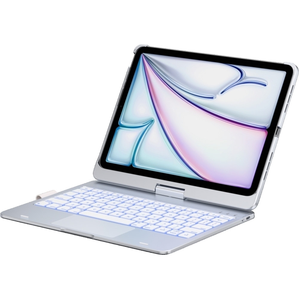 Etui z klawiaturą Bluetooth Typecase Flexbook Touch do iPad Air 11 (M4/M3/M2) / Pro 11  / iPad Air 10.9, srebrne