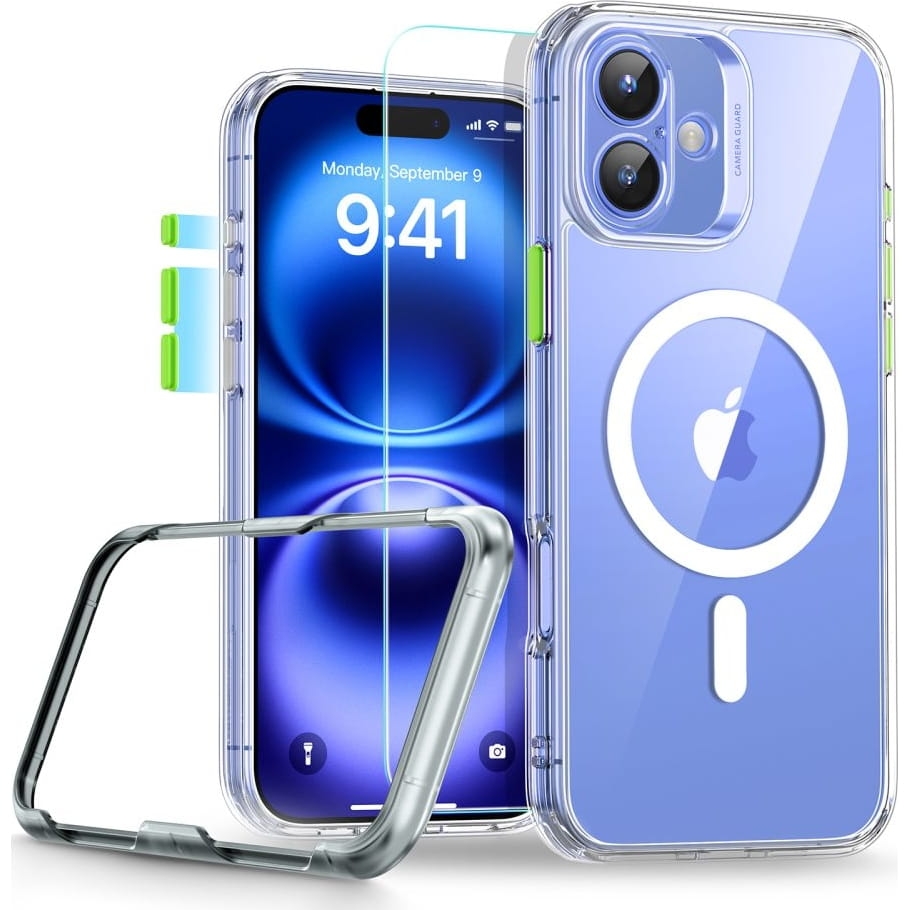 Image of Zestaw etui + szkło, ESR Classic Pro Set HaloLock do iPhone 16 do MagSafe, przezroczyste
