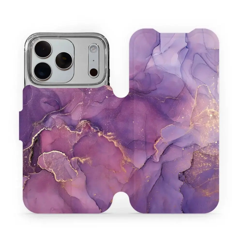 Etui z klapką do iPhone 18 Pro, Mobiwear Book, fioletowe