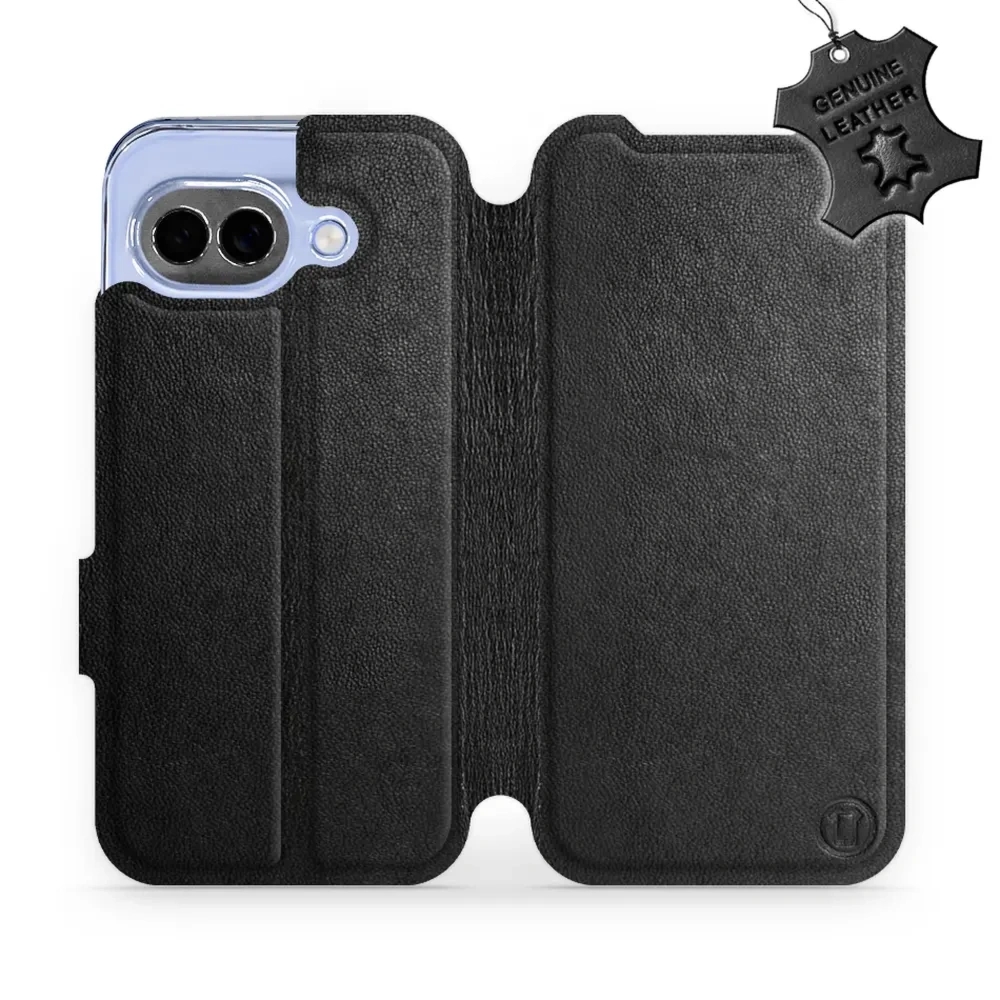 Etui z naturalnej skóry do Google Pixel 10a, Mobiwear Leather, czarne