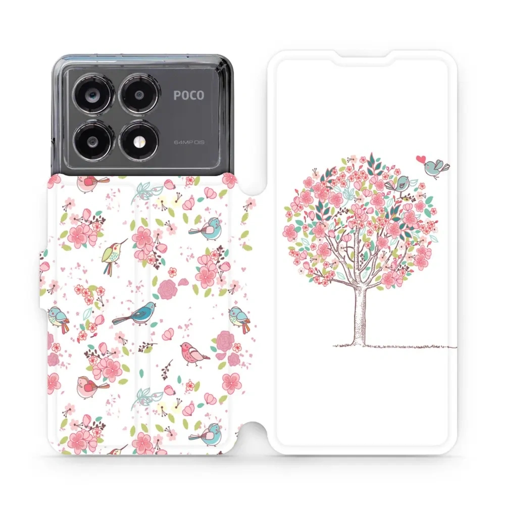 Etui z klapką do Xiaomi POCO X6 Pro, Mobiwear Book, różowy gaj