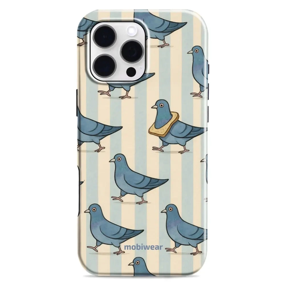 Etui ochronne do iPhone 16 Pro Max, Mobiwear Elite Pro, błękitne gołębie