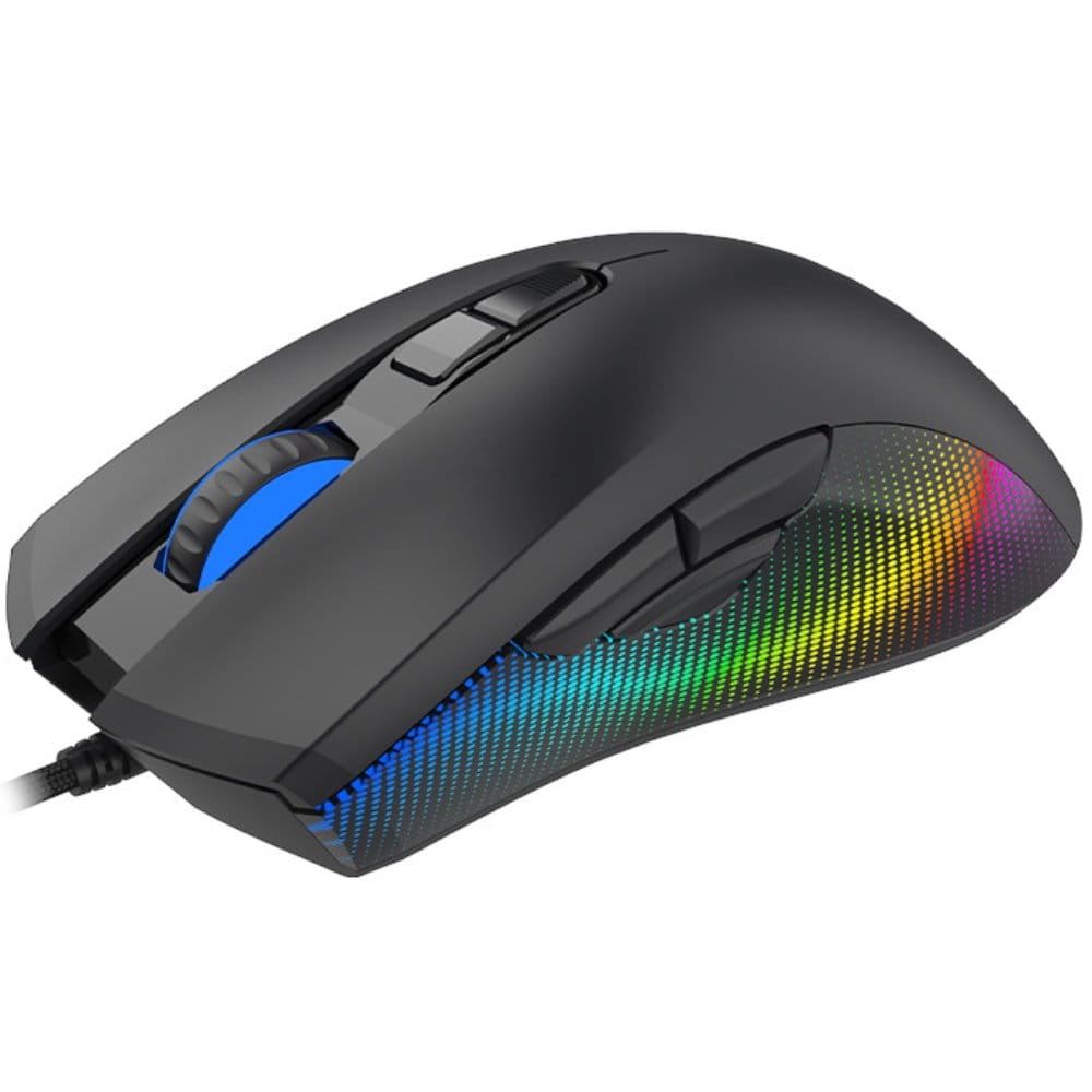 Image of Myszka przewodowa gamingowa RGB, AQIRYS Phoenix, USB-A 1.8 m, 12K DPI, czarna