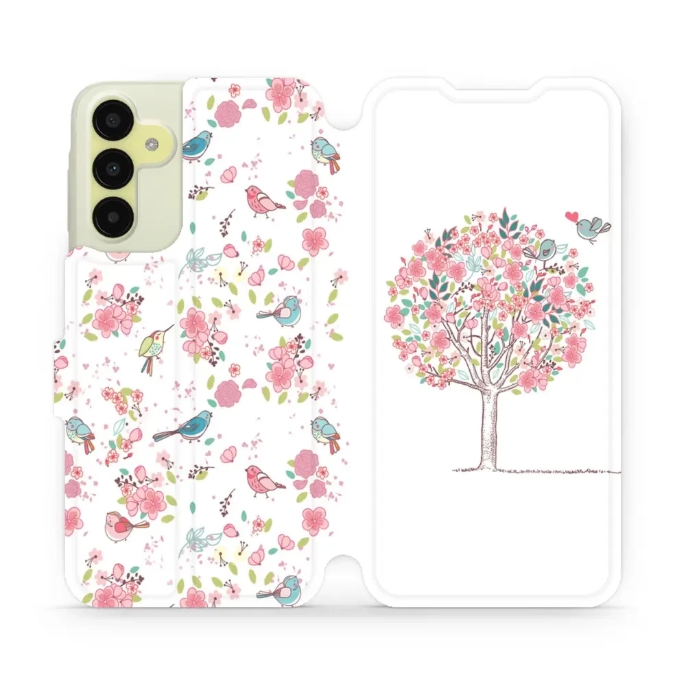 Etui z klapką do Galaxy A15 5G, Mobiwear Book, różowy gaj