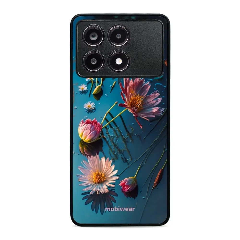 Image of Etui ochronne do Xiaomi Poco X6 Pro, Mobiwear Glossy Case, niebiesko-kwieciste