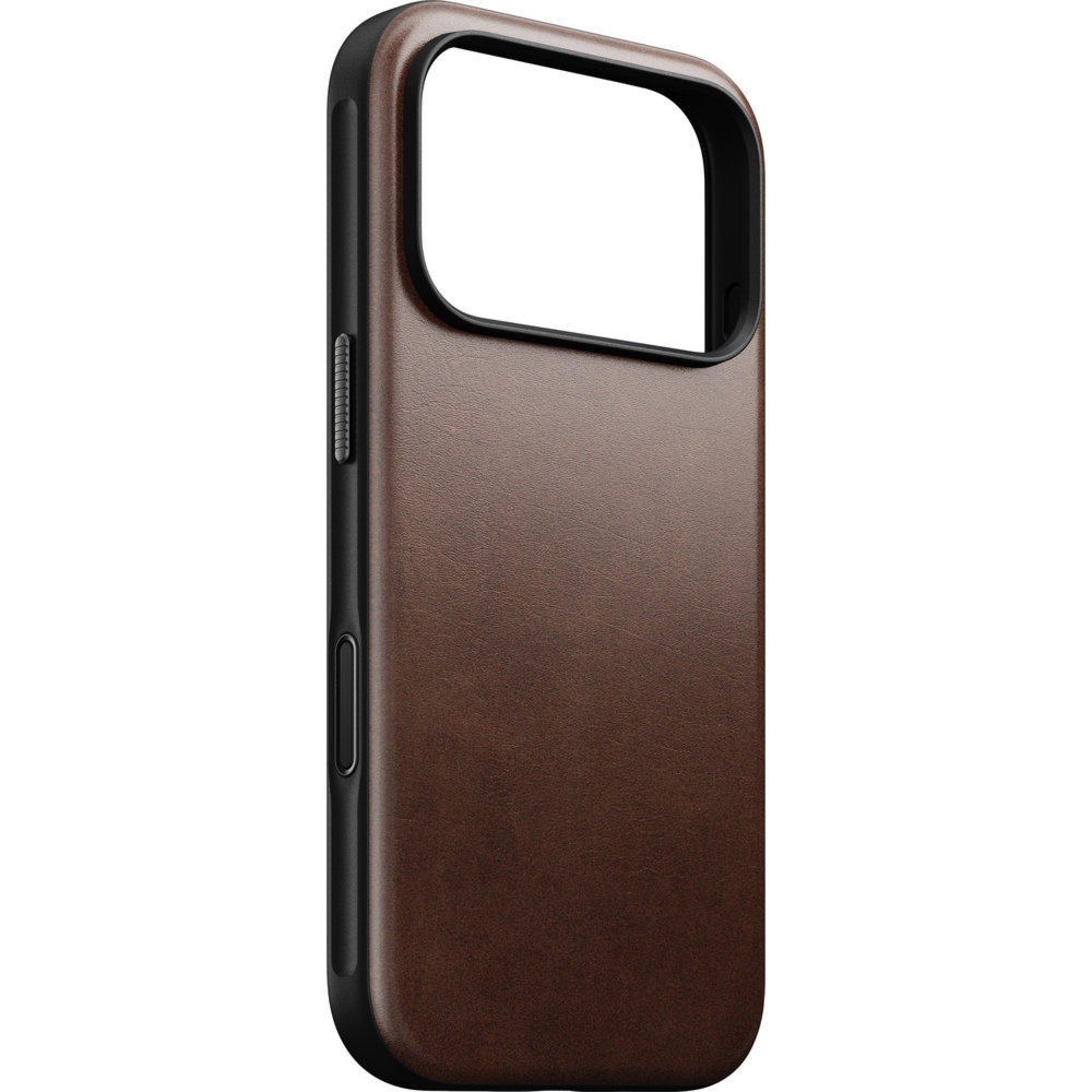 Etui z naturalnej skóry Nomad Modern Leather Case Horween Series do MagSafe do iPhone 18 Pro / 17 Pro, rustykalne brązowe