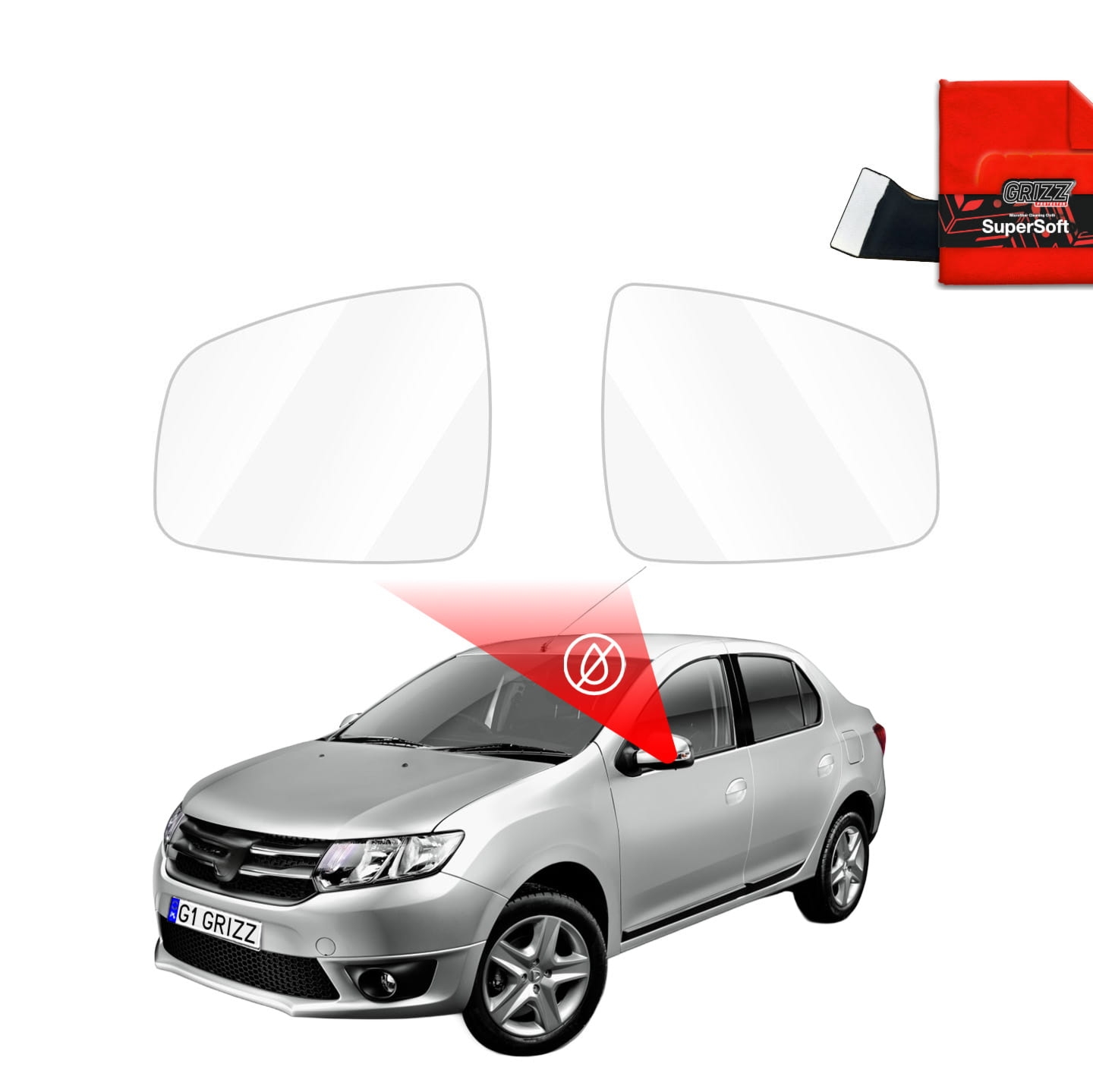 Folia przeciwdeszczowa Grizz Protector na lusterka do Dacia Logan (2004-2013)