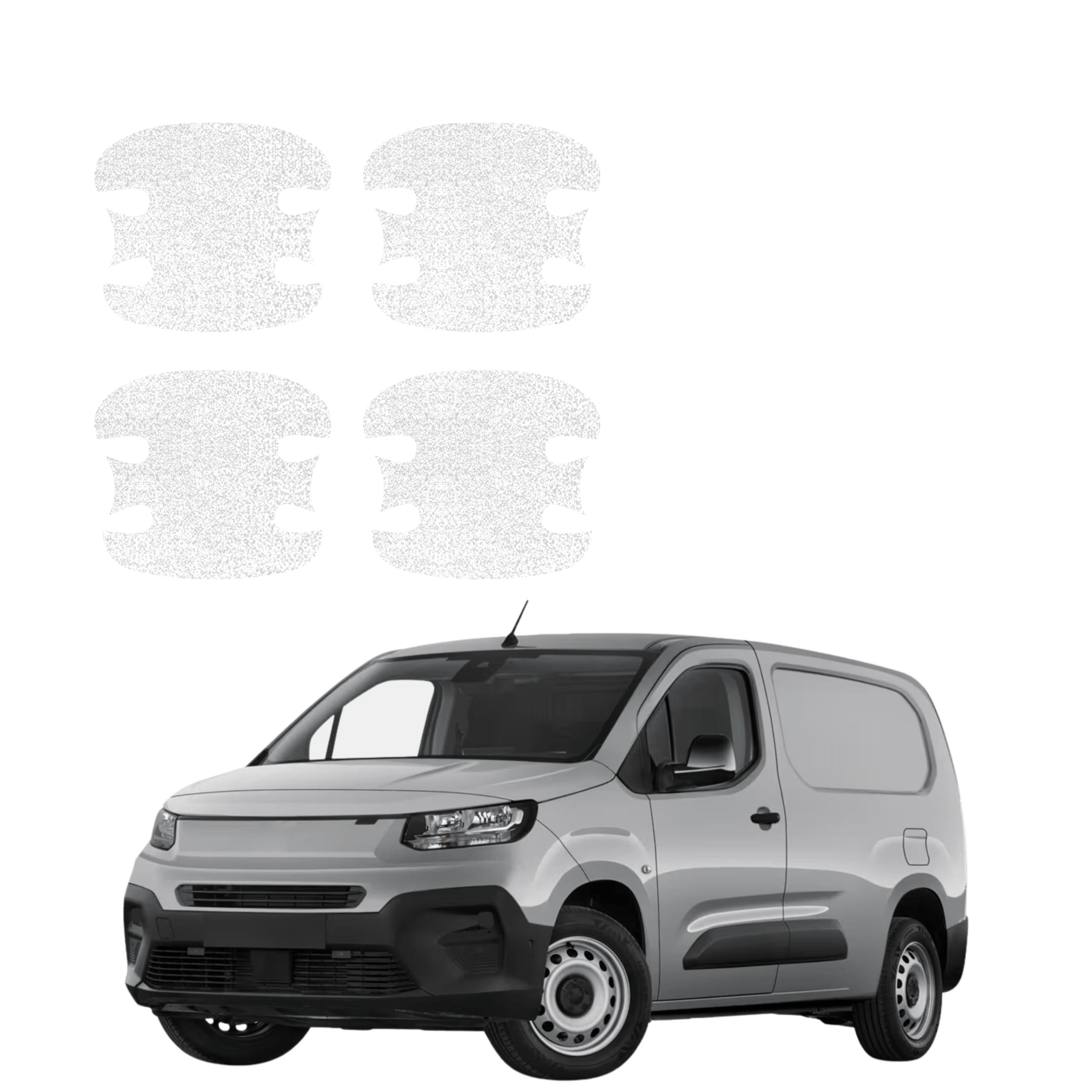 4w1 Biała powłoka techniczna Grizz Protector pod klamki Fiat Doblo Cargo (2018-2026)