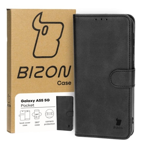 Image of Etui Bizon Case Pocket do Galaxy A55 5G, czarne