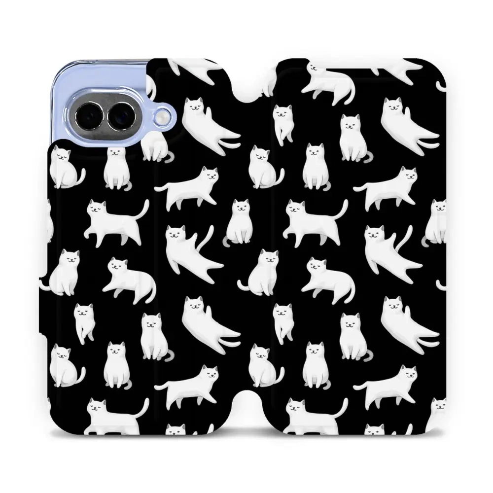 Etui z klapką do Google Pixel 10a, Mobiwear Book, kotki luna