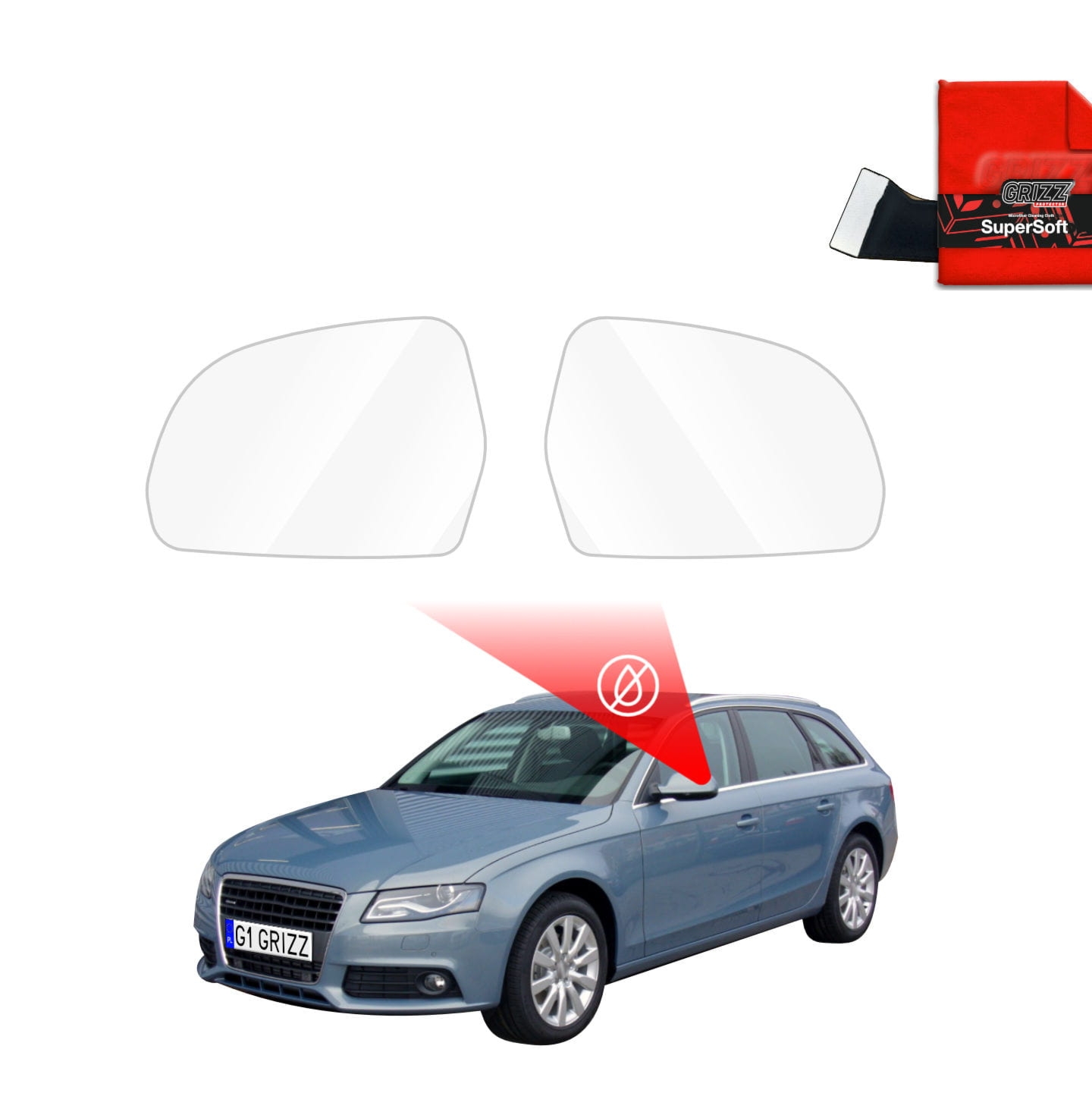 Folia przeciwdeszczowa Grizz Protector na lusterka do Audi A4 B8 Avant (2007-2011)