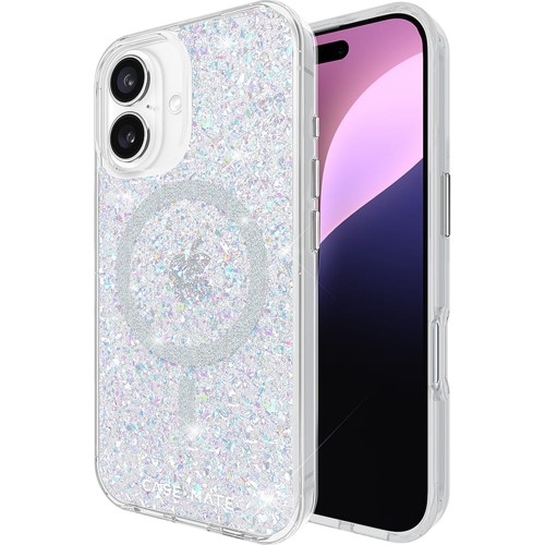 Image of Etui Case Mate Twinkle Mag do iPhone 16, wielokolorowe błyszczące