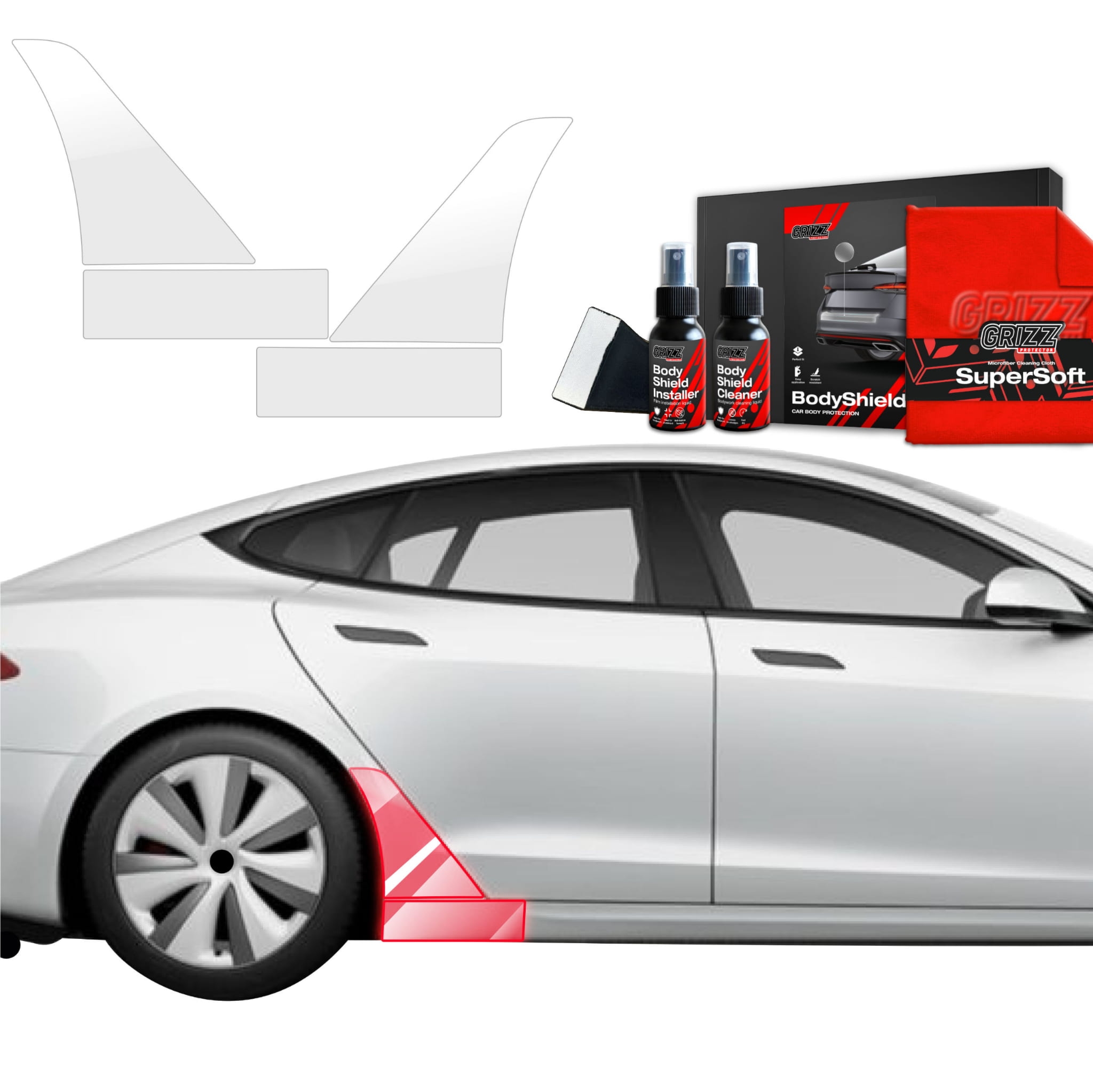 4w1 Folia ochronna Grizz Protector na nadkola do Tesla Model S (2023-2026)