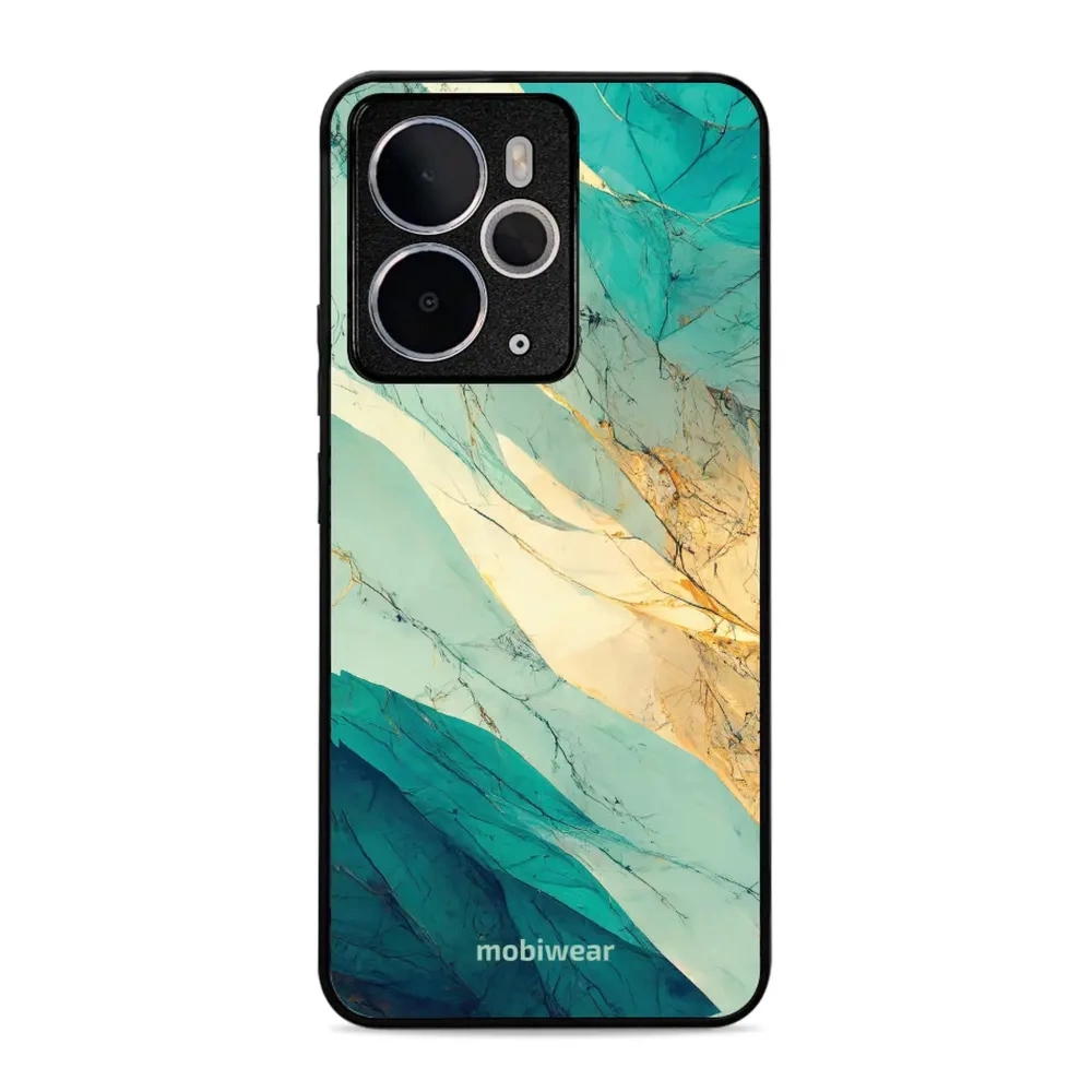 Etui ochronne do Realme 14 5G, Mobiwear Glossy Case, turkusowy marmur
