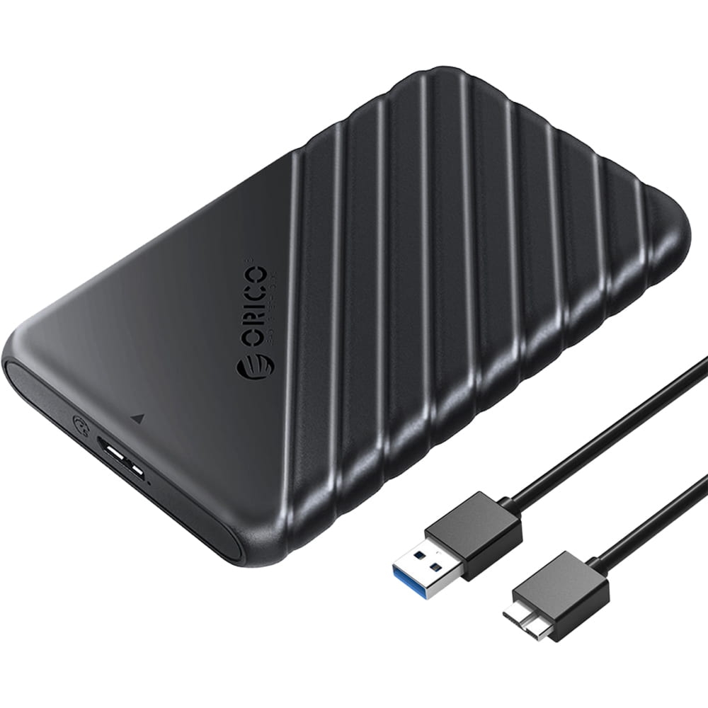 Kieszeń, obudowa na dysk SSD / HDD  2,5” Orico Hard Drive Enclosure, USB-A / microUSB-B (5 Gb/s) + kabel 0,5 m, czarna
