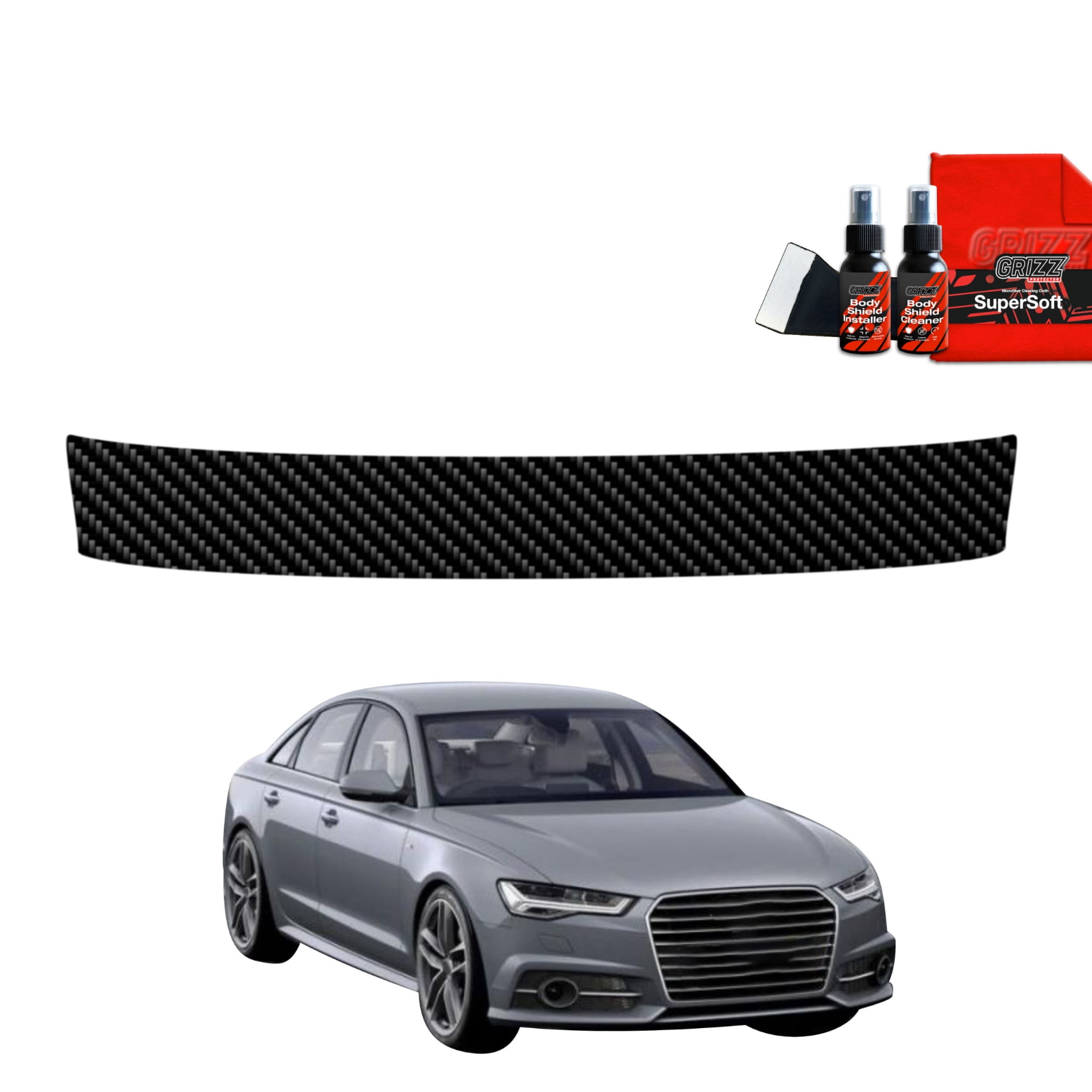Folia karbonowa Grizz Protector na próg bagażnika do Audi A6 C7 Sedan (2011-2014)