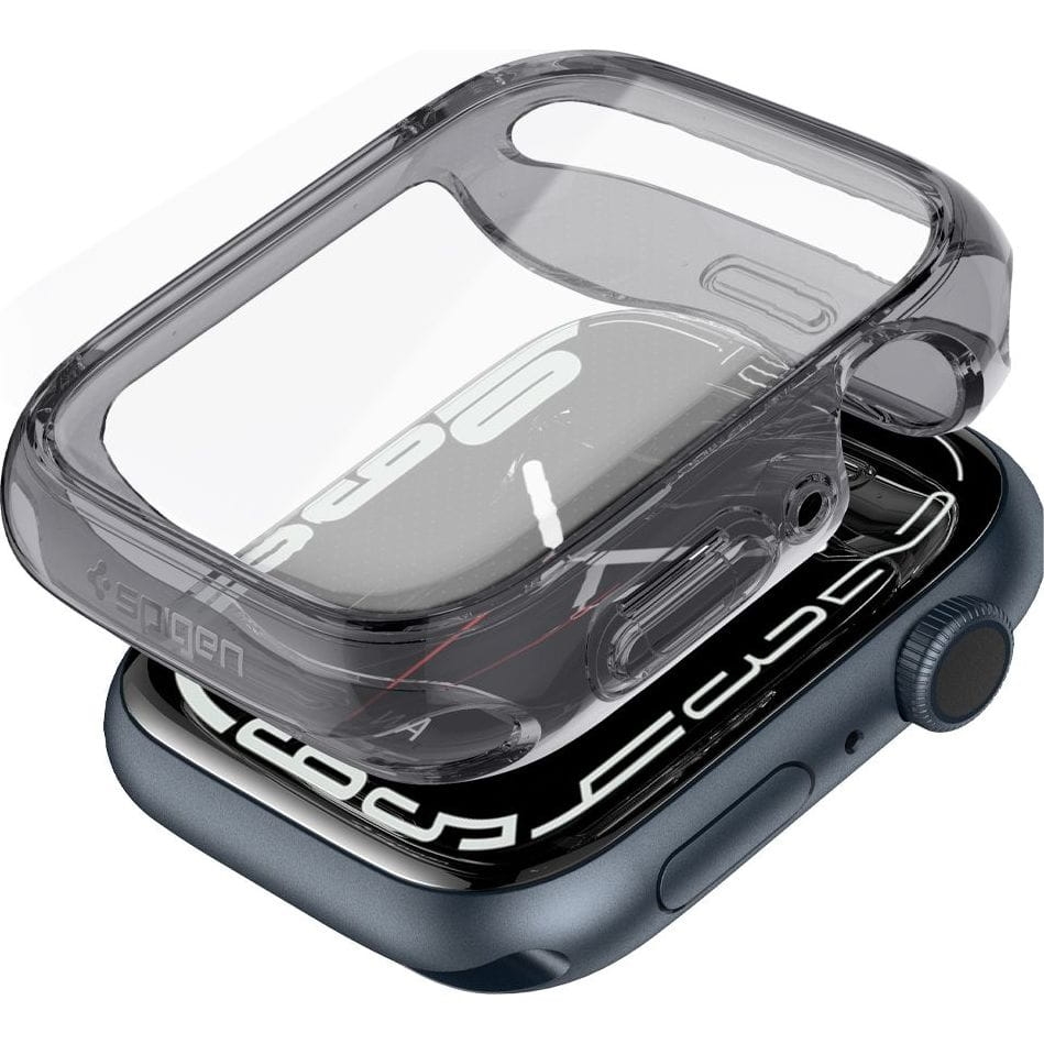 Image of Etui z osłoną ekranu Spigen Ultra Hybrid do Apple Watch 9 / 8 / 7 45 mm, przezroczysto-szare