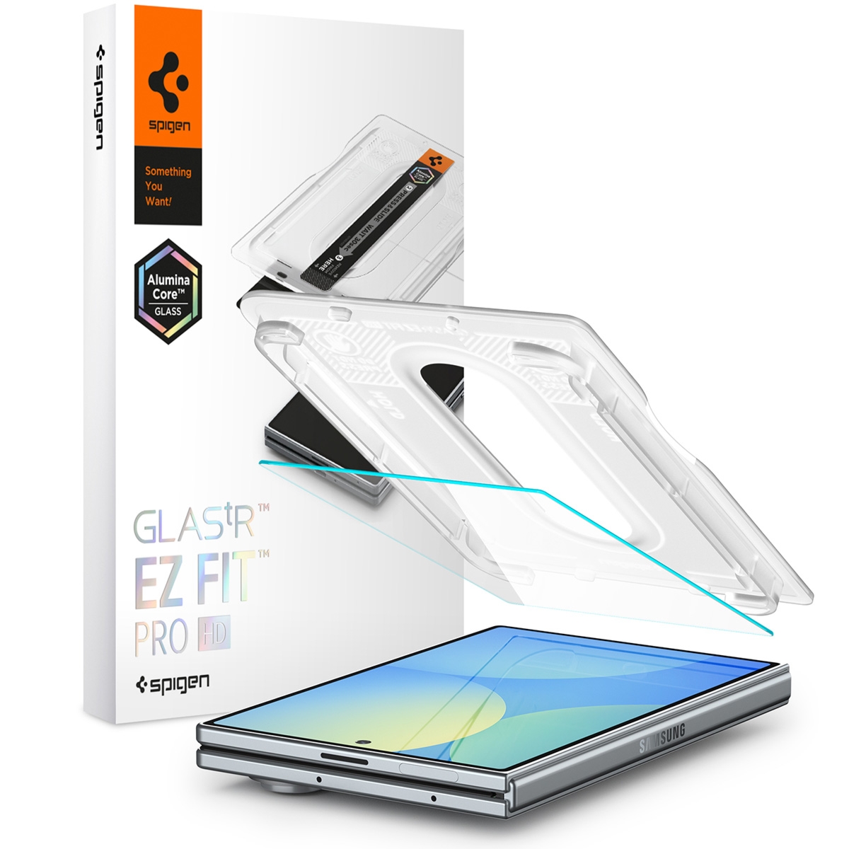 OUTLET: Szkło do etui + Aplikator Spigen Glas.tR EZ Fit Pro 1-Pack (AC) do Galaxy Z Fold8