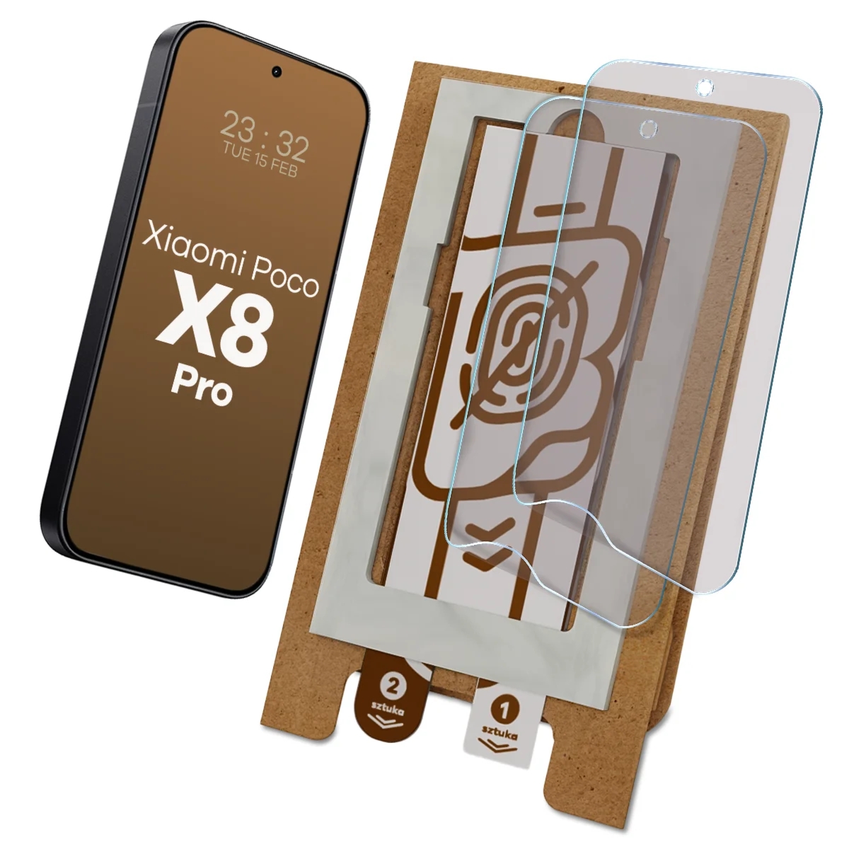 2x Folia matowa z eko aplikatorem Bizon Eplikator Film Matte do Xiaomi POCO X8 Pro