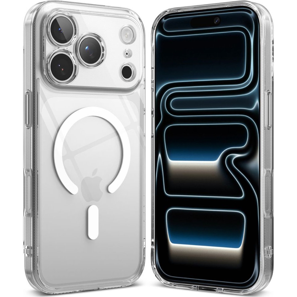 Etui Ringke Fusion Magnetic do MagSafe do iPhone 18 Pro / 17 Pro, przezroczysto-białe