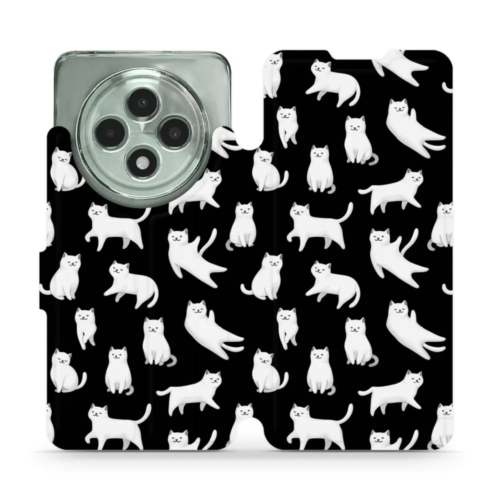 Etui z klapką do Oppo Reno 12 FS, Mobiwear Book, kotki luna