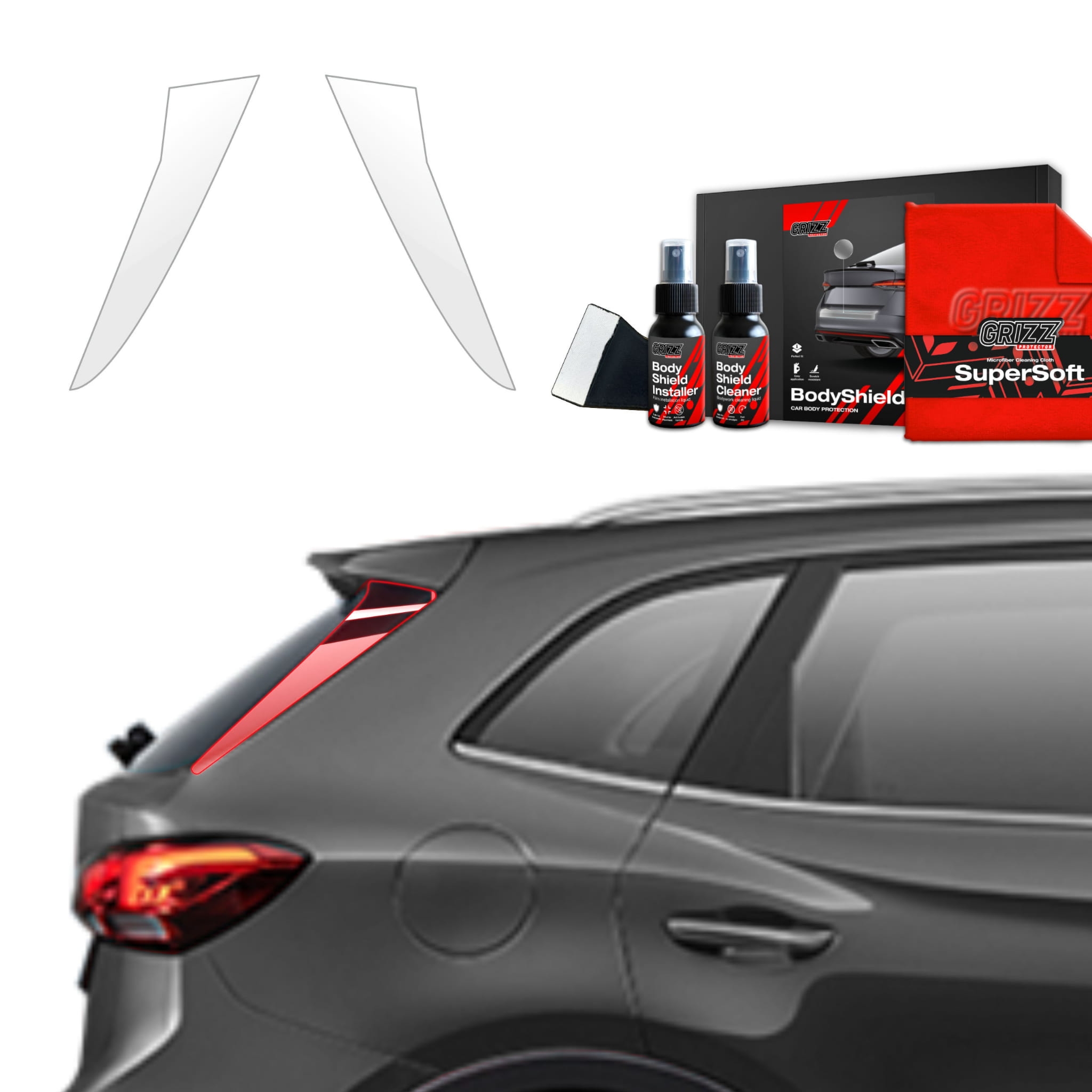 2w1 Folia ochronna Grizz Protector na słupki do MG ZS Hybrid+ (2024-2026)