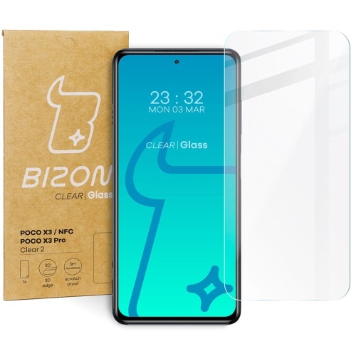 Image of Szkło hartowane Bizon Glass Clear 2 do Xiaomi Poco X3 / NFC / Pro