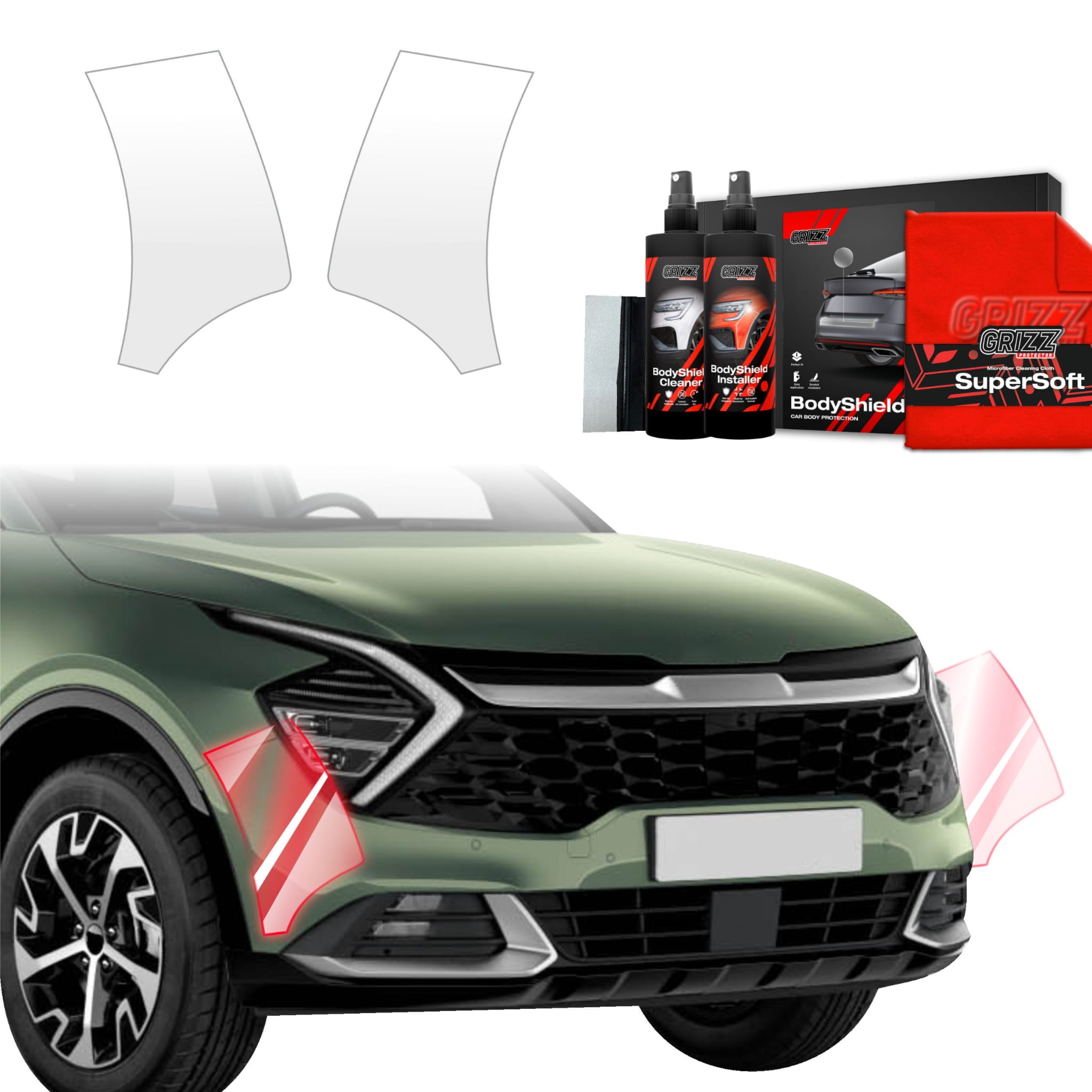2w1 Folia ochronna na zderzak Grizz Protector do Kia Sportage 5 (2021-2025)