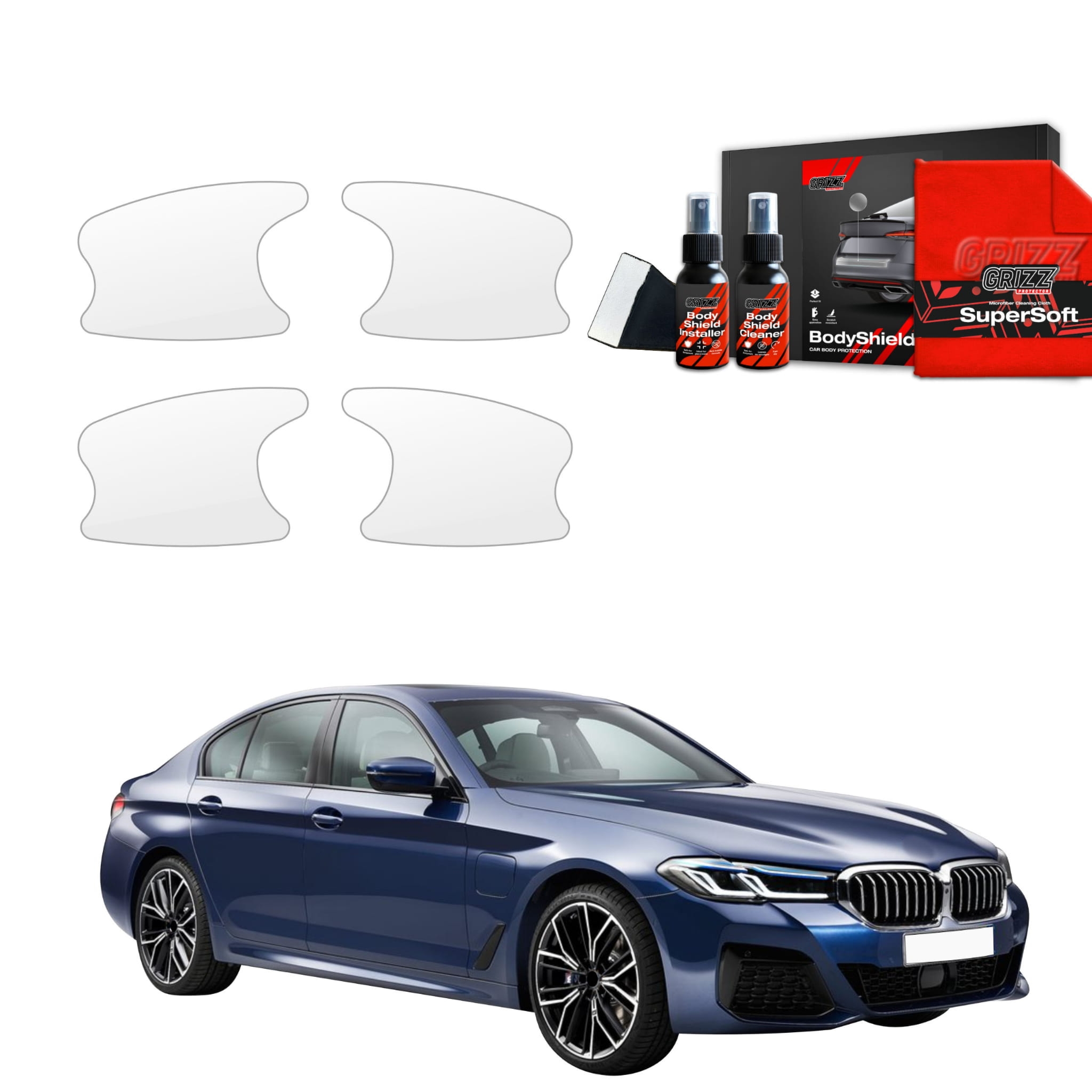 4w1 Folia ochronna Grizz Protector pod klamki do BMW 5 G30 Sedan (2023-2026)