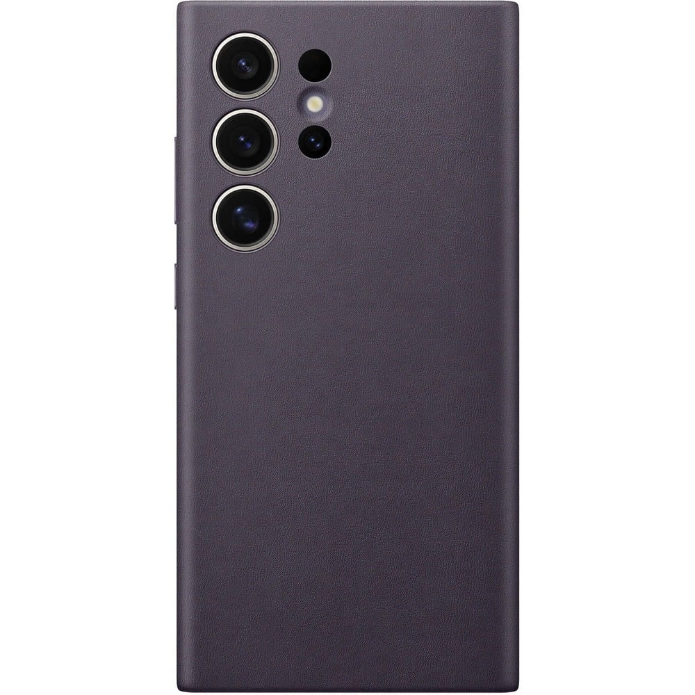 Image of OUTLET: Etui Samsung Vegan Leather Cover do Galaxy S24 Ultra, ciemnofioletowe