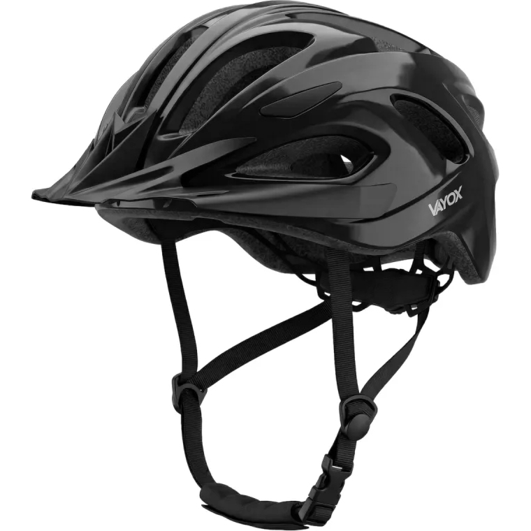 Kask rowerowy Vayox Speed 58-61 cm, Rozmiar L, czarny połysk