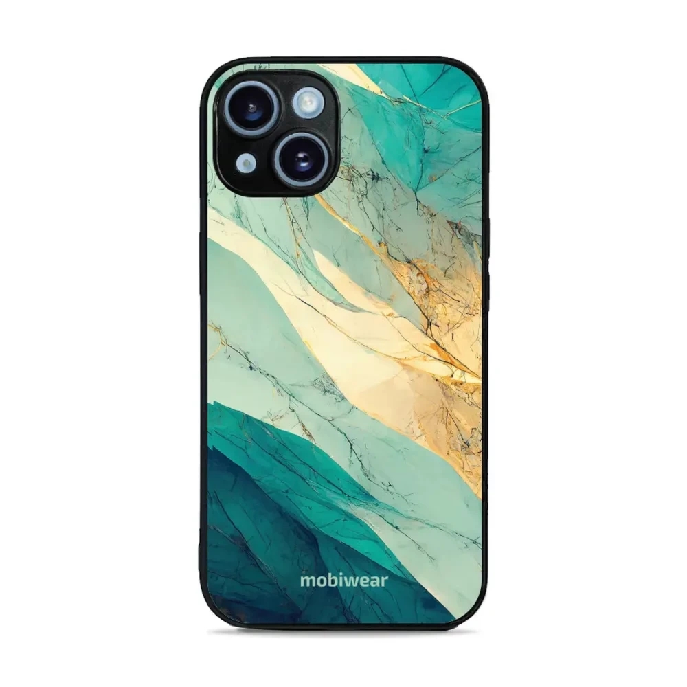 Etui ochronne do iPhone 14, Mobiwear Glossy Case, turkusowy marmur