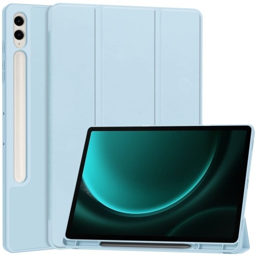 Image of Etui Bizon Case Tab Lizard do Galaxy Tab S9 FE Plus, błękitne