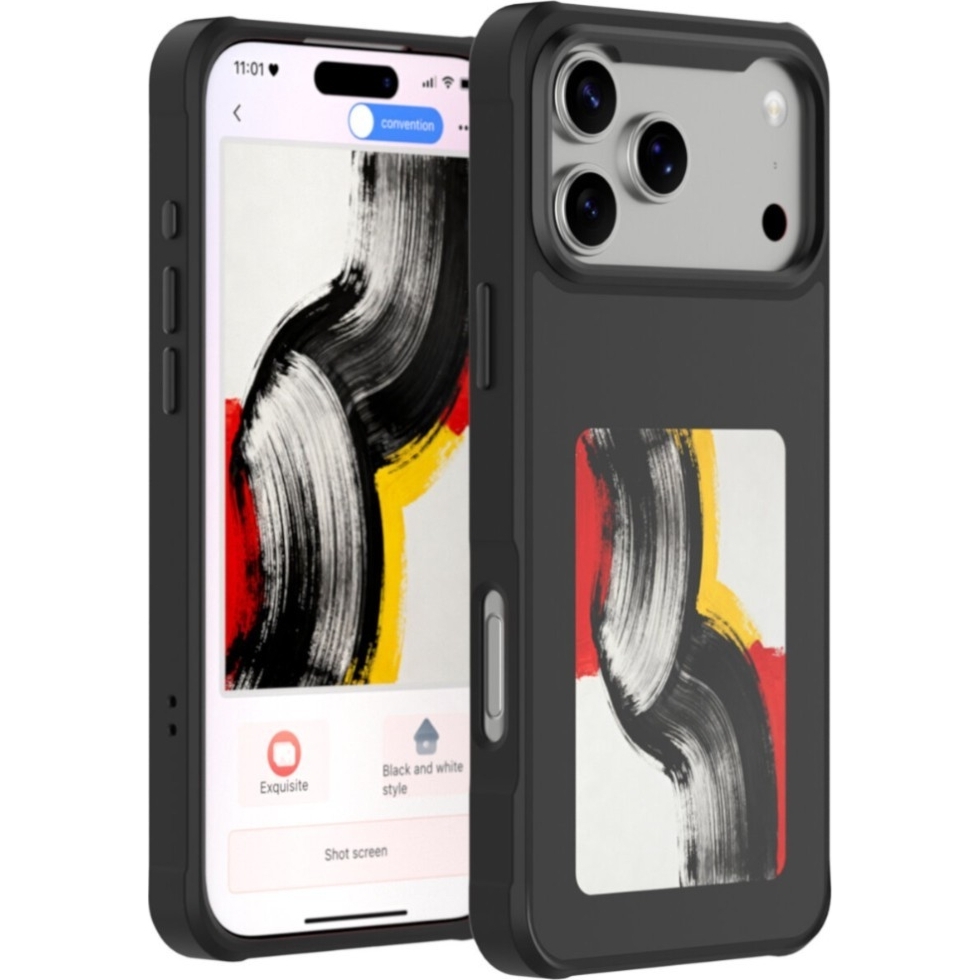 Etui z wyświetlaczem E-Ink 4smarts Cover do iPhone 17 Pro Max, czarne