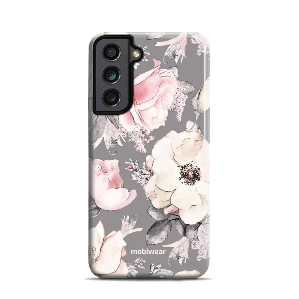 Etui ochronne do Galaxy S21 FE, Mobiwear Elite Pro, różowo-kwieciste