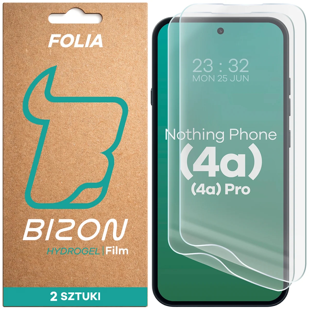 Folia hydrożelowa na ekran Bizon Film Hydrogel Front Duo do Nothing Phone (4a) / (4a) Pro, 2 sztuki