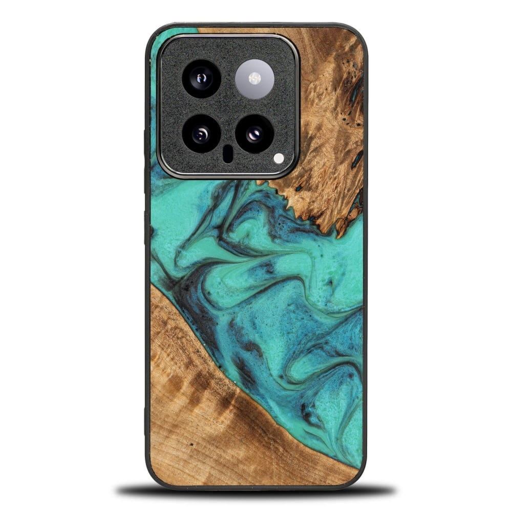 OUTLET: Drewniane etui do Xiaomi 14 Pro, Bewood Unique Turquoise