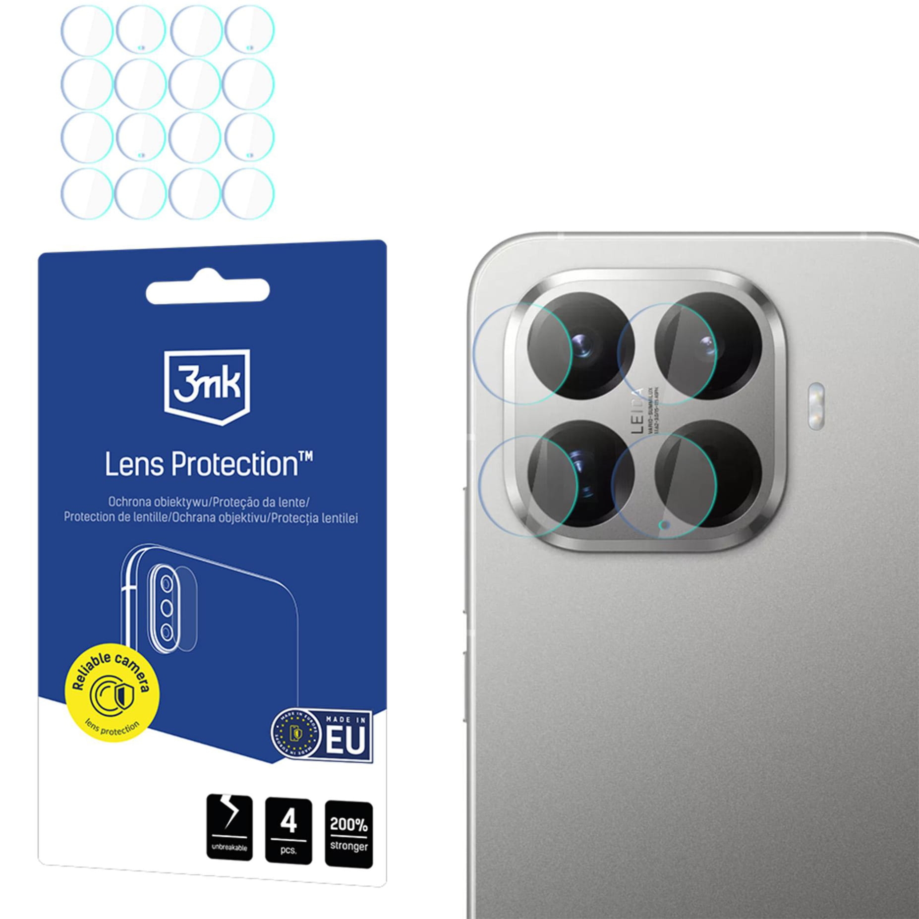 Osłona na aparat 3mk Lens Protection do Xiaomi 15T Pro, 4 zestawy
