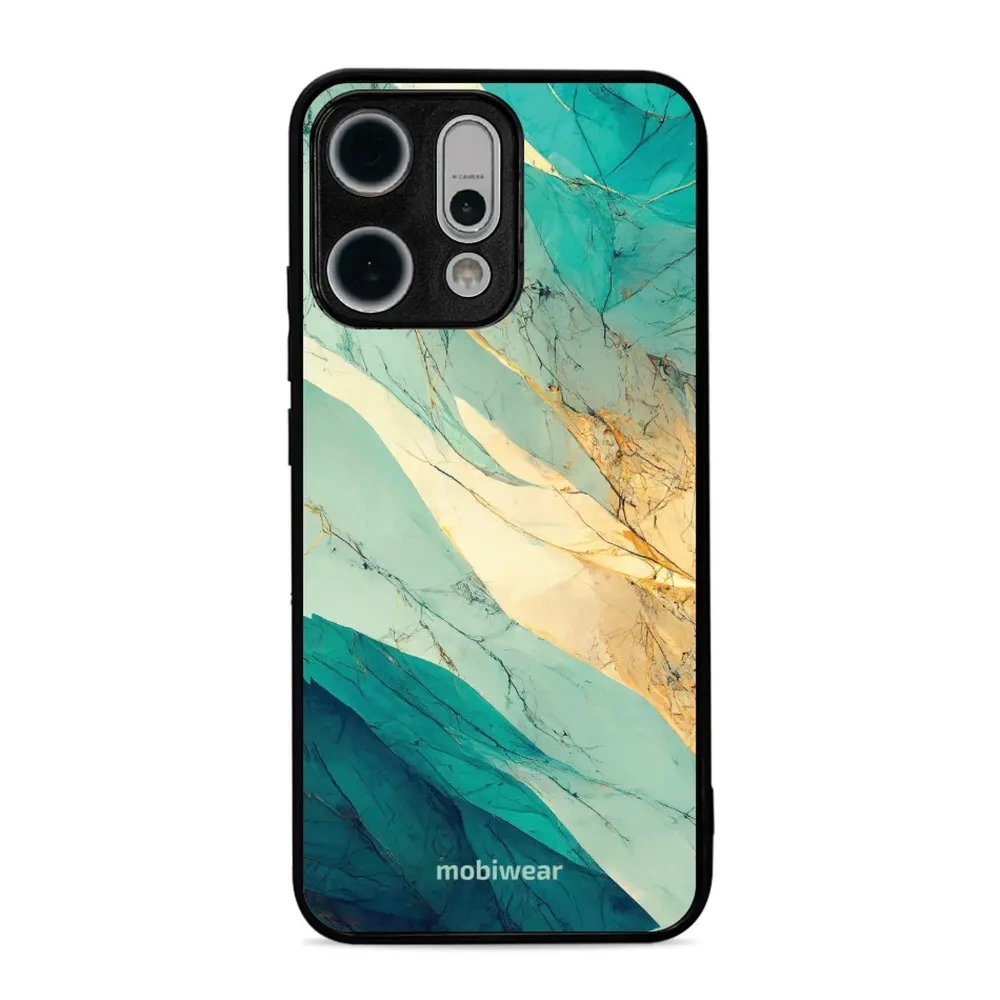 Etui ochronne do Oppo Reno 14, Mobiwear Glossy Case, turkusowy marmur