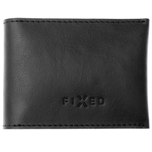 Image of Portfel skórzany Fixed Mini Smart Wallet do Apple AirTag, czarny