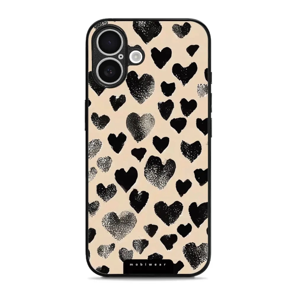Etui ochronne do iPhone 16 Plus, Mobiwear Glossy Case, beżowa miłość