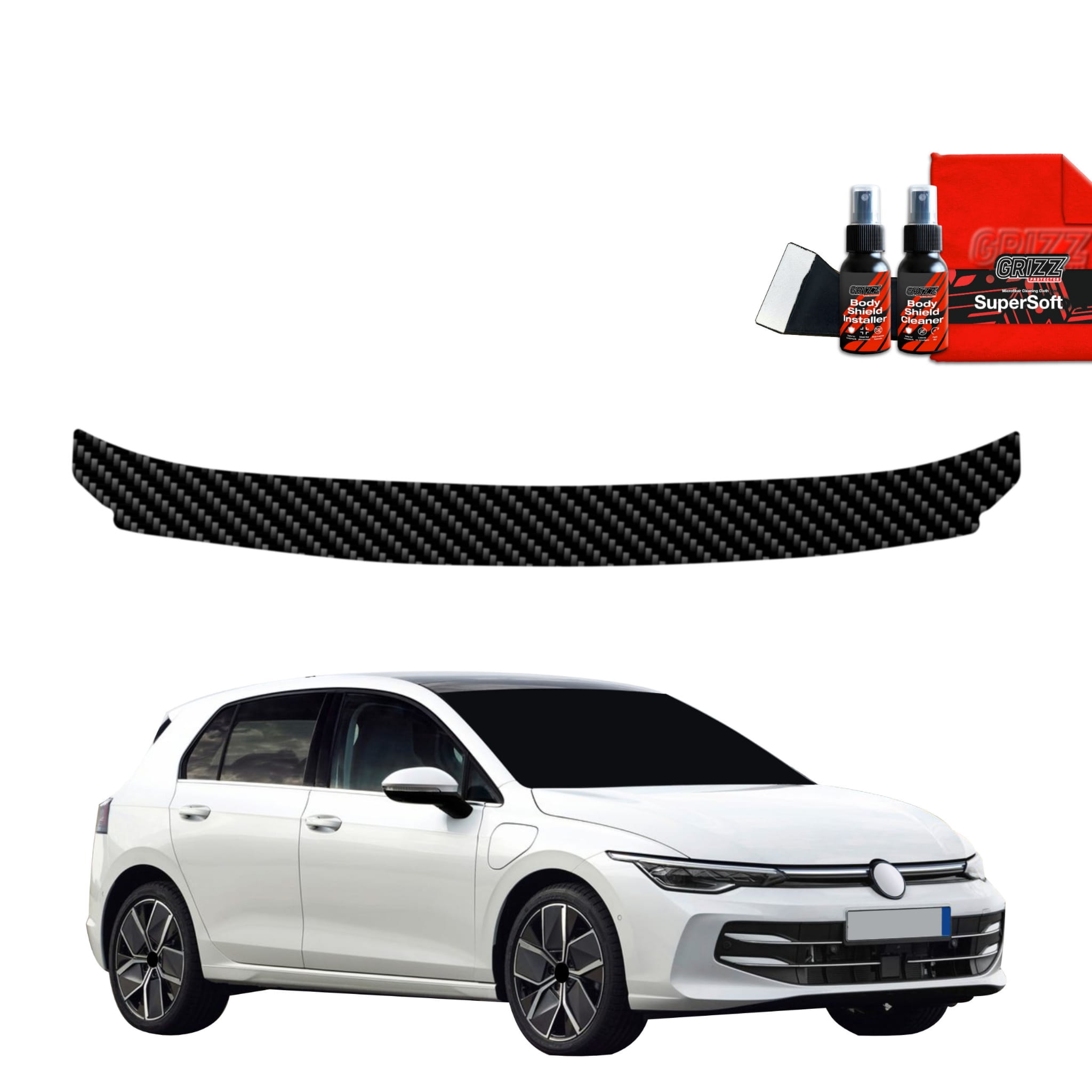 Folia karbonowa Grizz Protector na próg bagażnika do Volkswagen VW Golf 8 Hatchback (2024-2026)