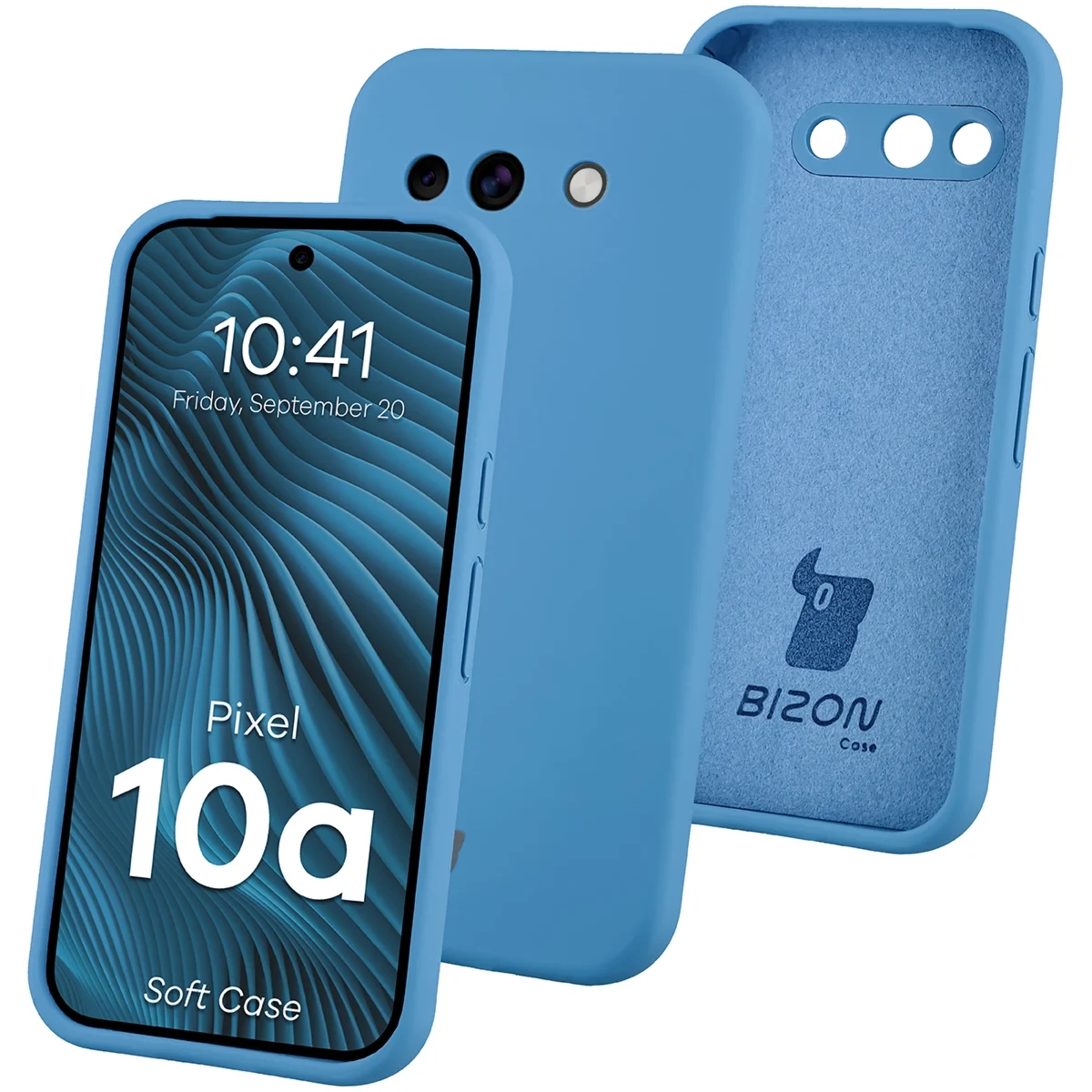 Silikonowe etui Bizon Soft Case do Google Pixel 10a, niebieskie