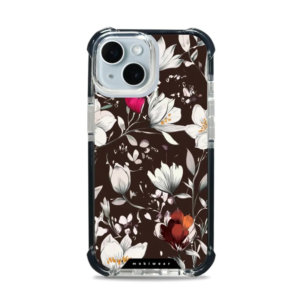 Etui ochronne do iPhone 15 do MagSafe, Mobiwear Elite Bumper, nocny bukiet
