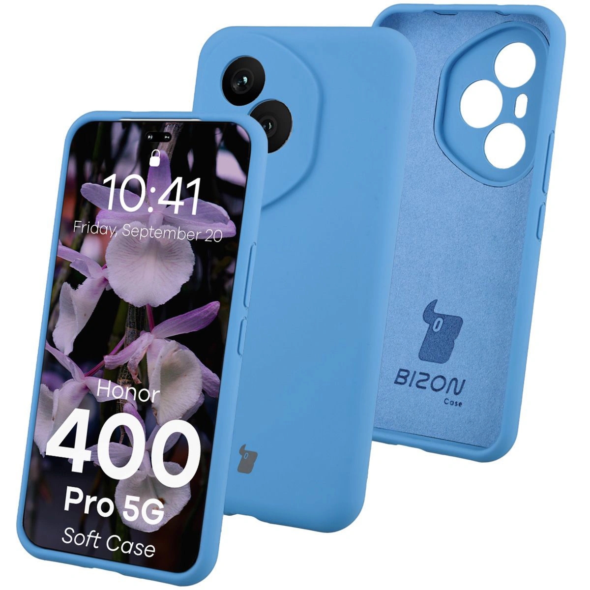Silikonowe etui Bizon Soft Case do Honor 400 Pro, niebieskie