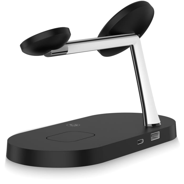 Image of OUTLET: Ładowarka indukcyjna Tech-Protect, A12 3w1 Stand & Wireless Charger MagSafe 15W, czarna