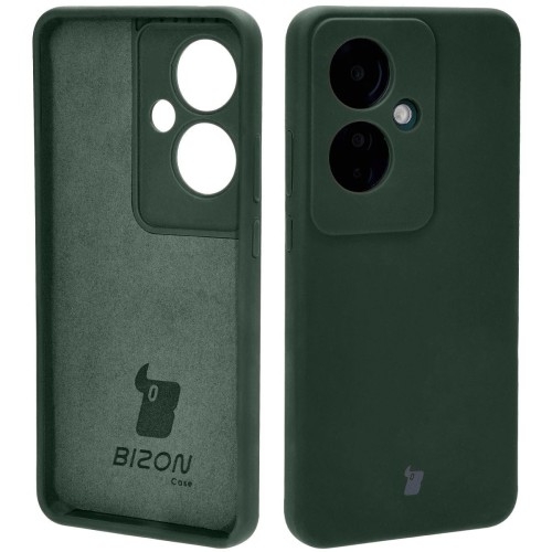 Image of Silikonowe etui Bizon Soft Case do Oppo Reno11 F 5G, ciemnozielone