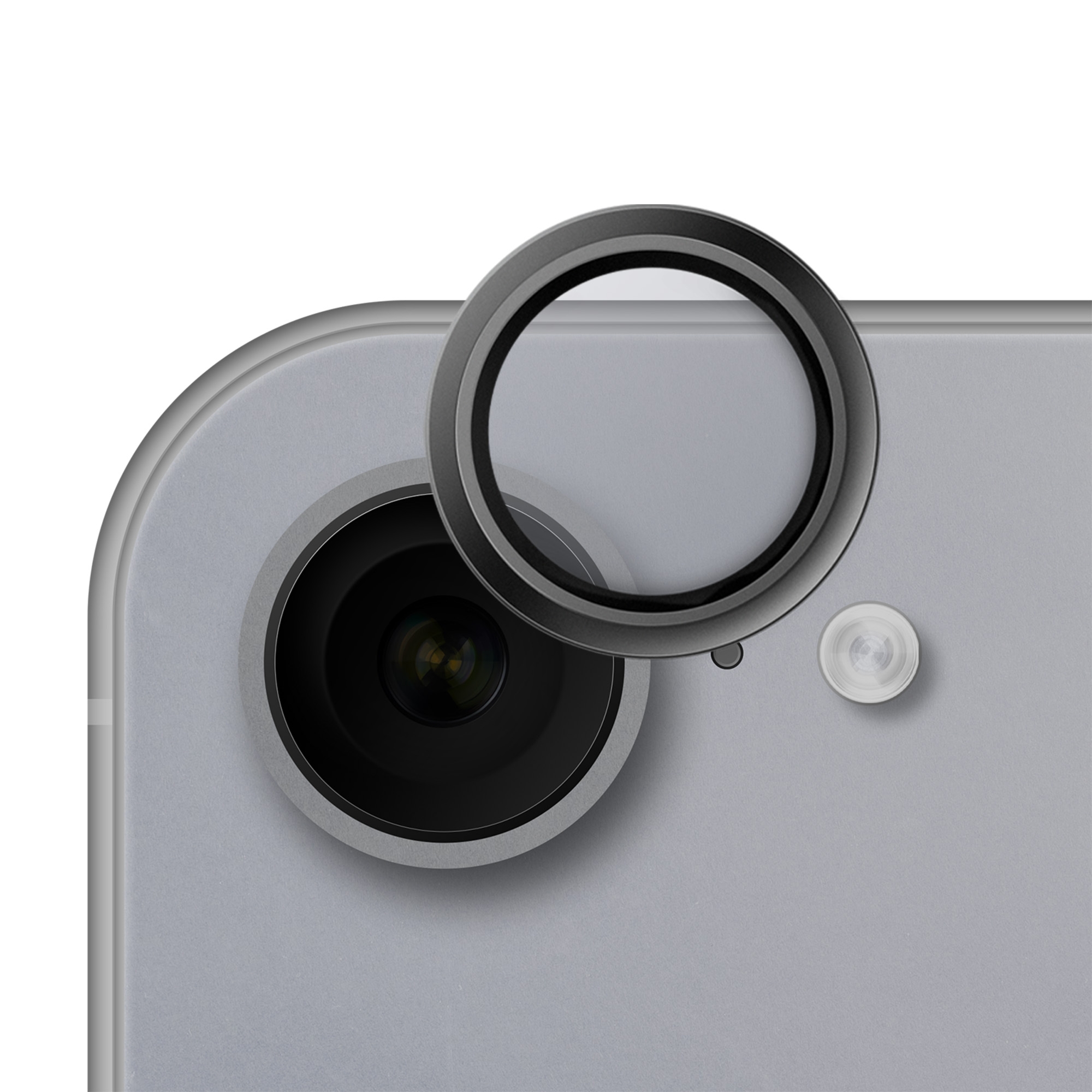 Szkło na obiektyw aparatu Hammer Glass Lens Protector do iPhone 17e / 16e, srebrne