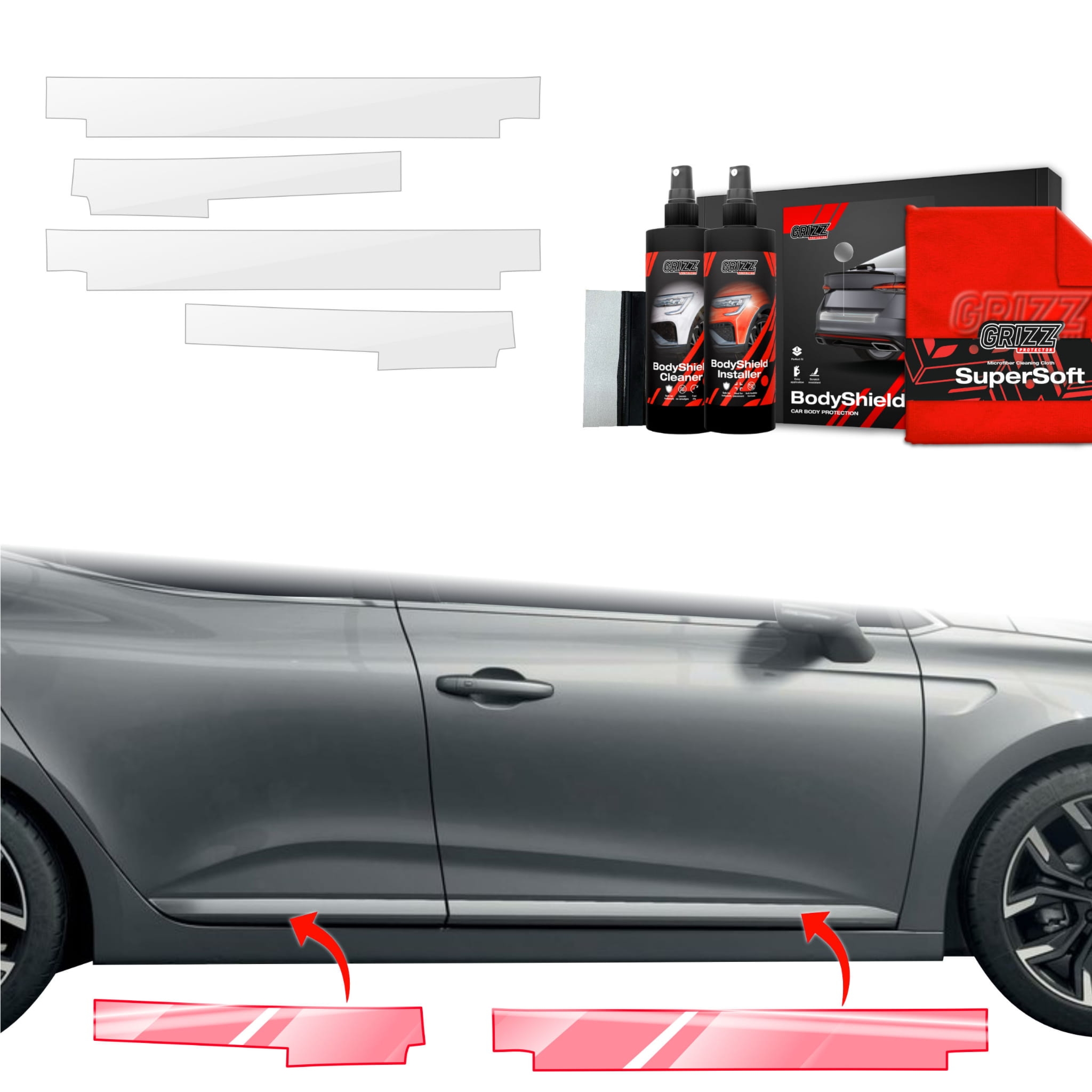 4w1 Folia ochronna na progi Grizz Protector do Renault Clio (2020-2024)
