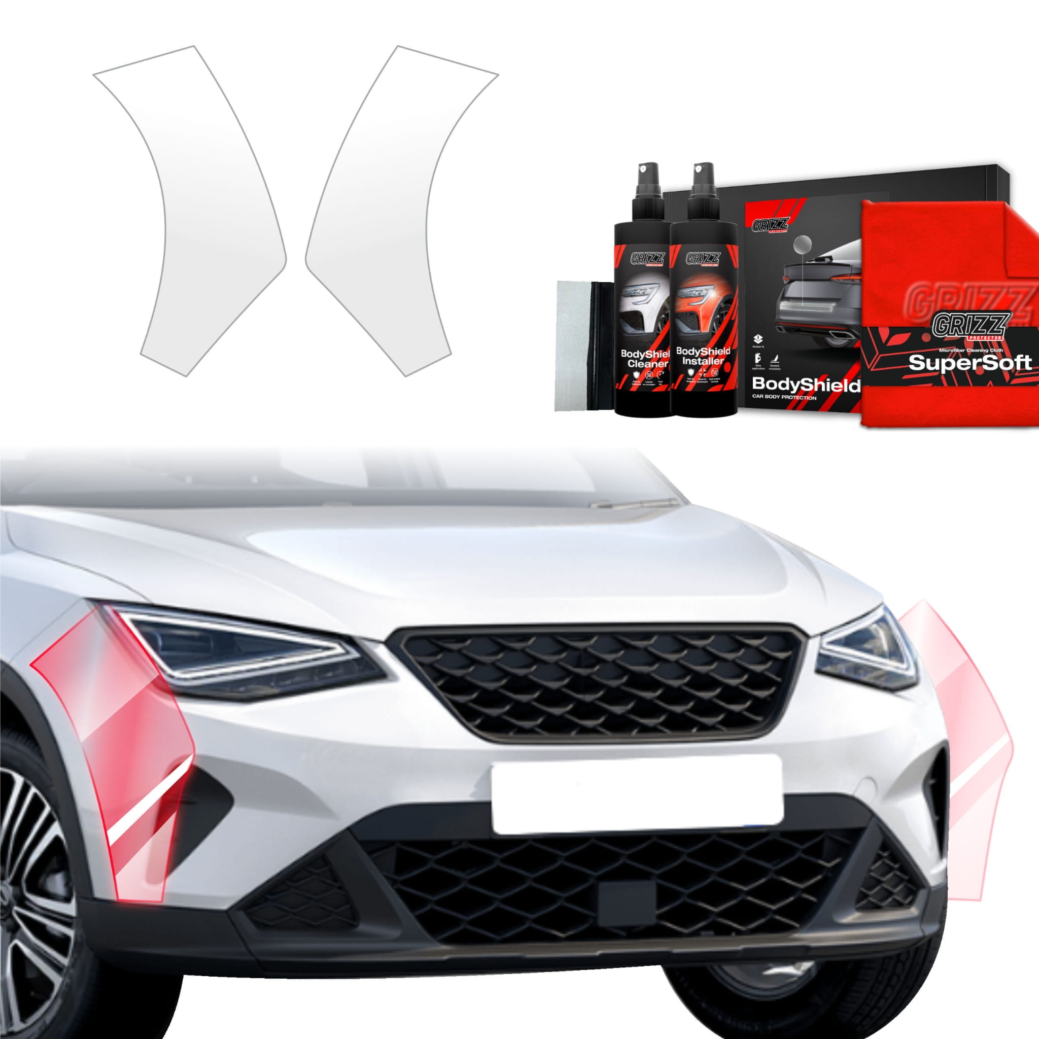 2w1 Folia ochronna Grizz Protector na zderzak do Seat Arona (2021-2026)